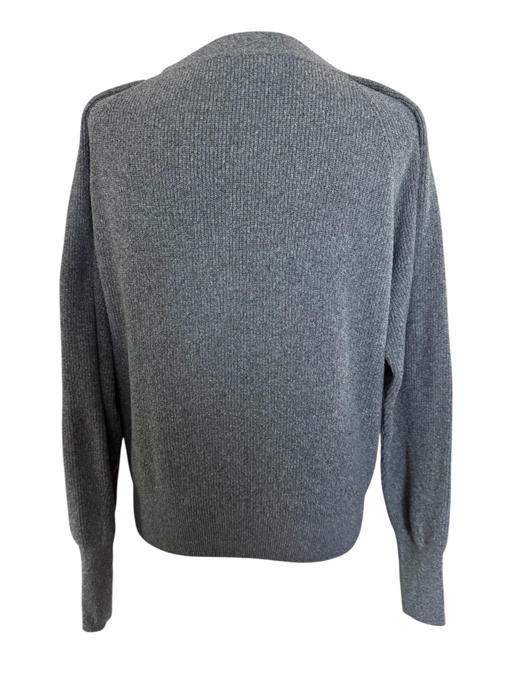 Halogen Super Soft Ribbed V Neck Sweater Gray Pullover XL - Picture 4 of 9